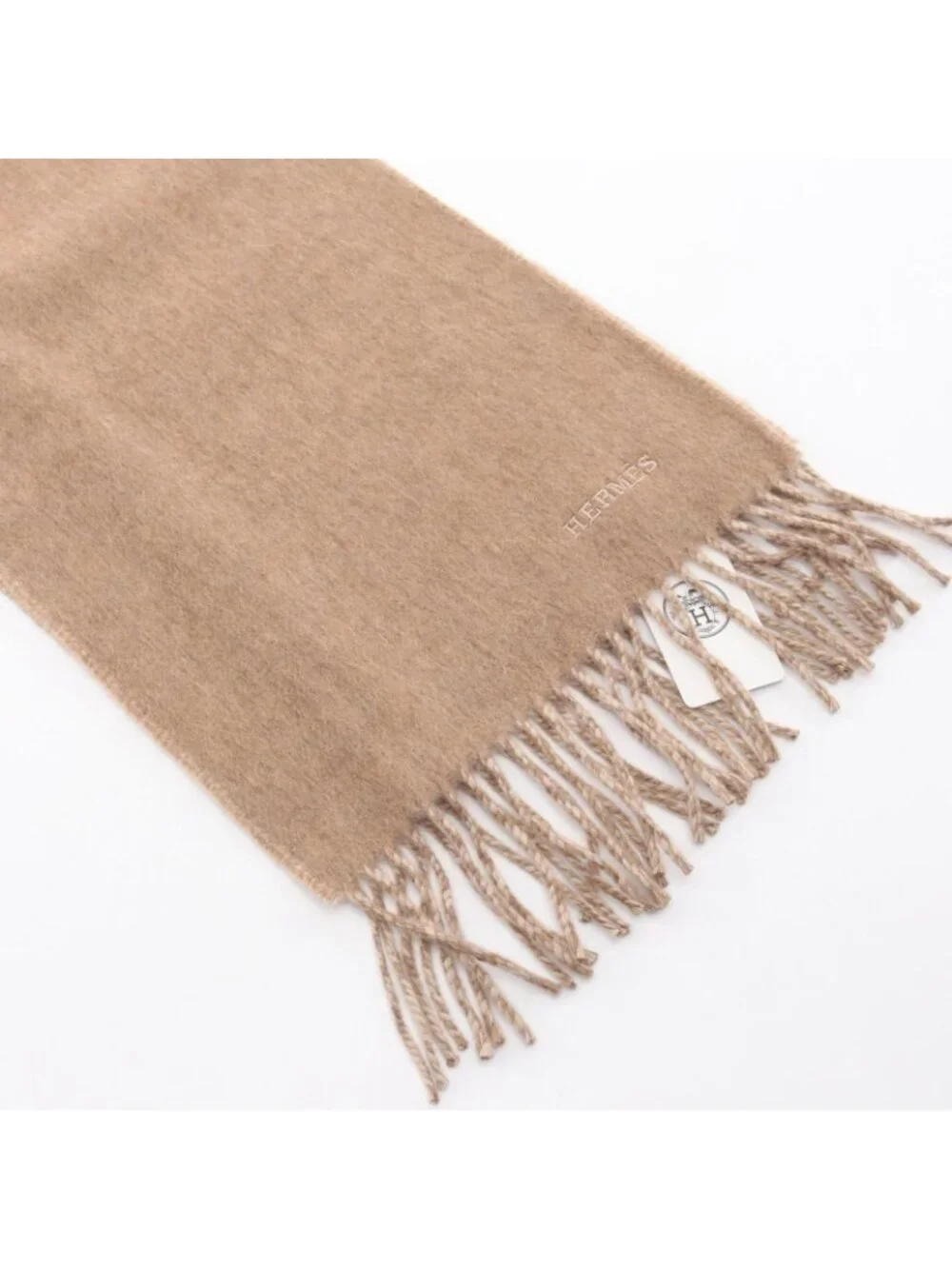 Hermes Scarf Recto Verso Beige - Picture 2 of 5